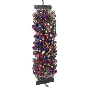 Rhinestone Bracelet Multicolor Mesh Super Blingy Bracelet